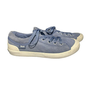 Teva Shoes Womens Size 8 EU 39 Blue Alp Canvas Lace Up Sneakers Walking Comfort